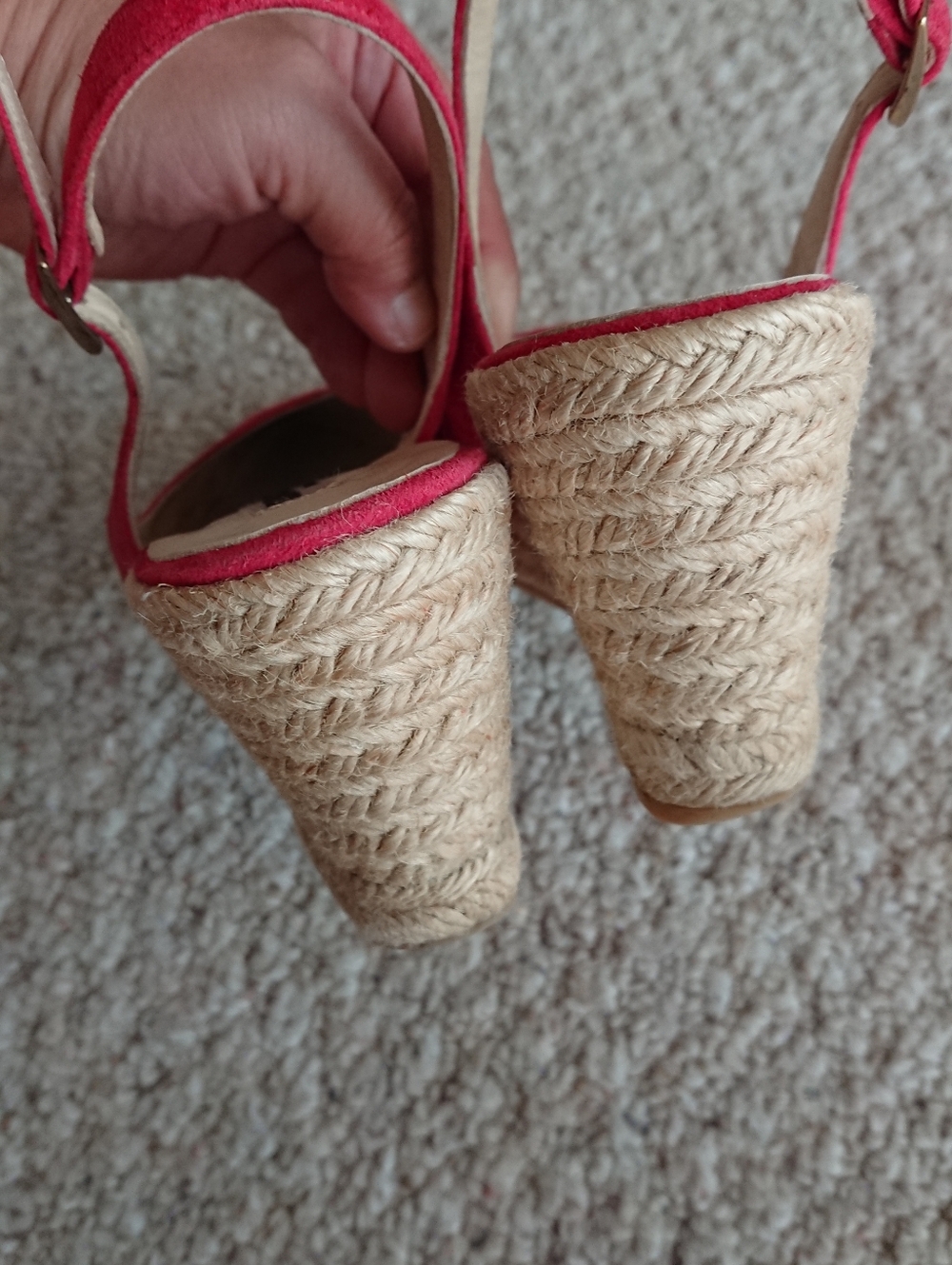 LK Bennett Bethany red Suede Pointed Slingback espadrille size 9 - Picture 9 of 13